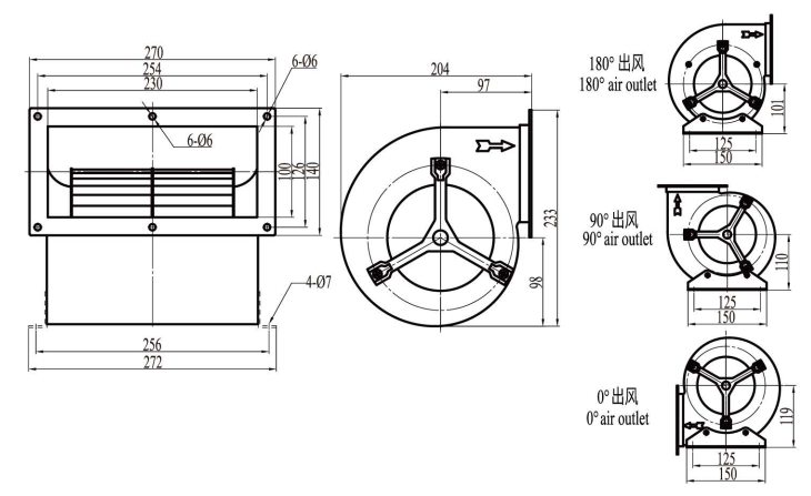 Чертеж DYF2E-133B-QS1a