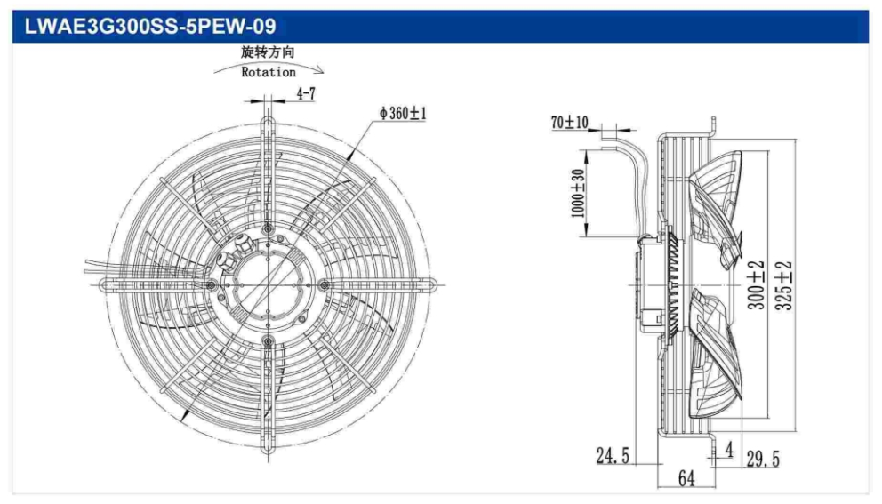 LWAE3G300SS-5PEW-09 - чертеж